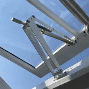 Bayliss autovent opener installation on greenhouse roof vent