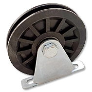 Dual-hole wire rope directional pulley